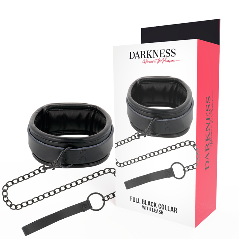 DARKNESS BONDAGE Collier Noir Chaîne - Aura Intime