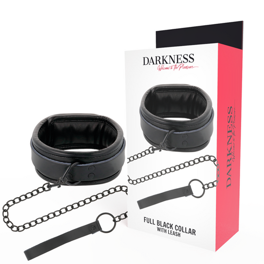 DARKNESS BONDAGE Collier Noir Chaîne - Aura Intime