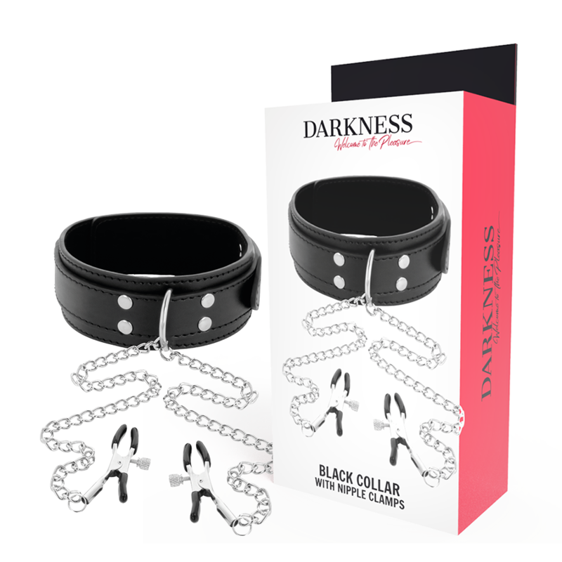 DARKNESS BONDAGE Collier Pinces Nipple Noir - Aura Intime