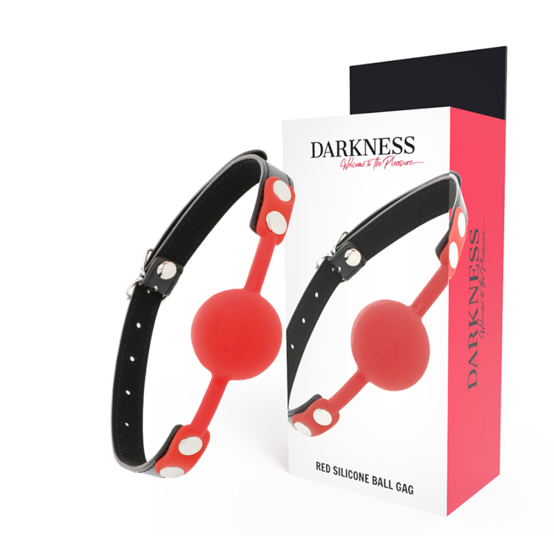 DARKNESS BONDAGE Bâillon Silicone Rouge - Aura Intime