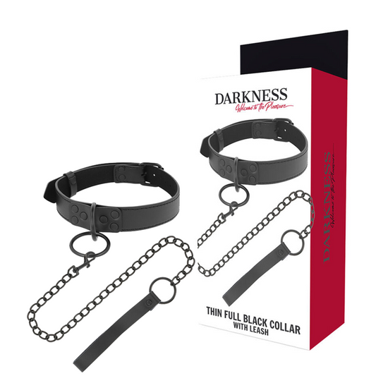 DARKNESS BONDAGE Collier Noir Chaîne - Aura Intime