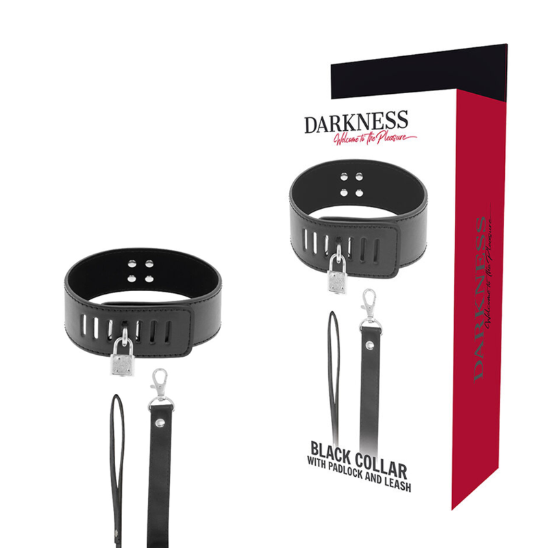 DARKNESS BONDAGE Collier Bdsm Serrure Noire - Aura Intime