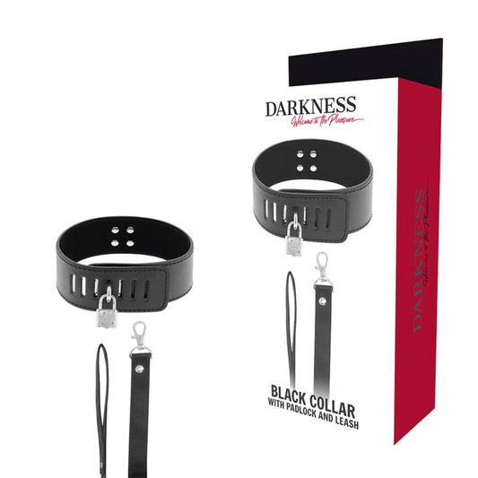 DARKNESS BONDAGE Collier Bdsm Serrure Noire - Aura Intime