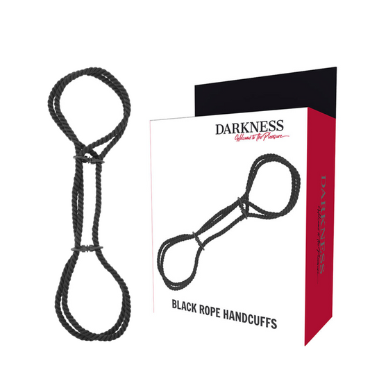 DARKNESS BONDAGE Menottes Corde Ou Menottes Cheville 100% Coton - Aura Intime