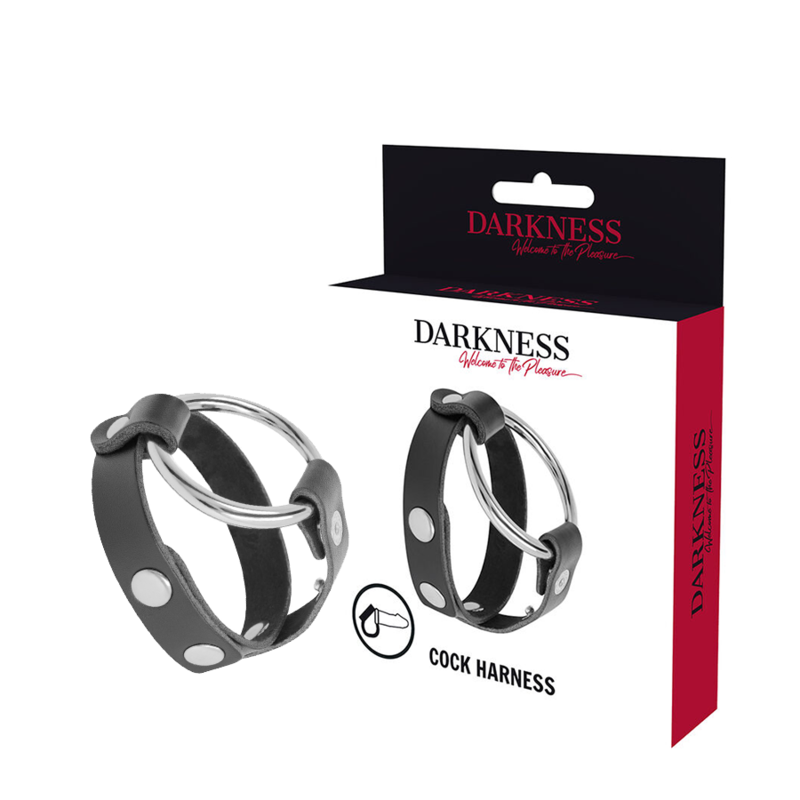 DARKNESS BONDAGE ANNEAU BITE TESTICULE BDSM - Aura Intime