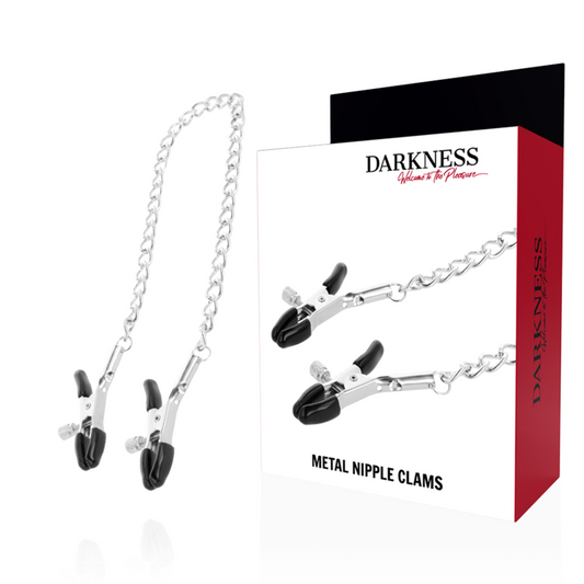 DARKNESS SENSATIONS PINCES À TÉLÉMONS RÉGLABLES MÉTAL - Aura Intime