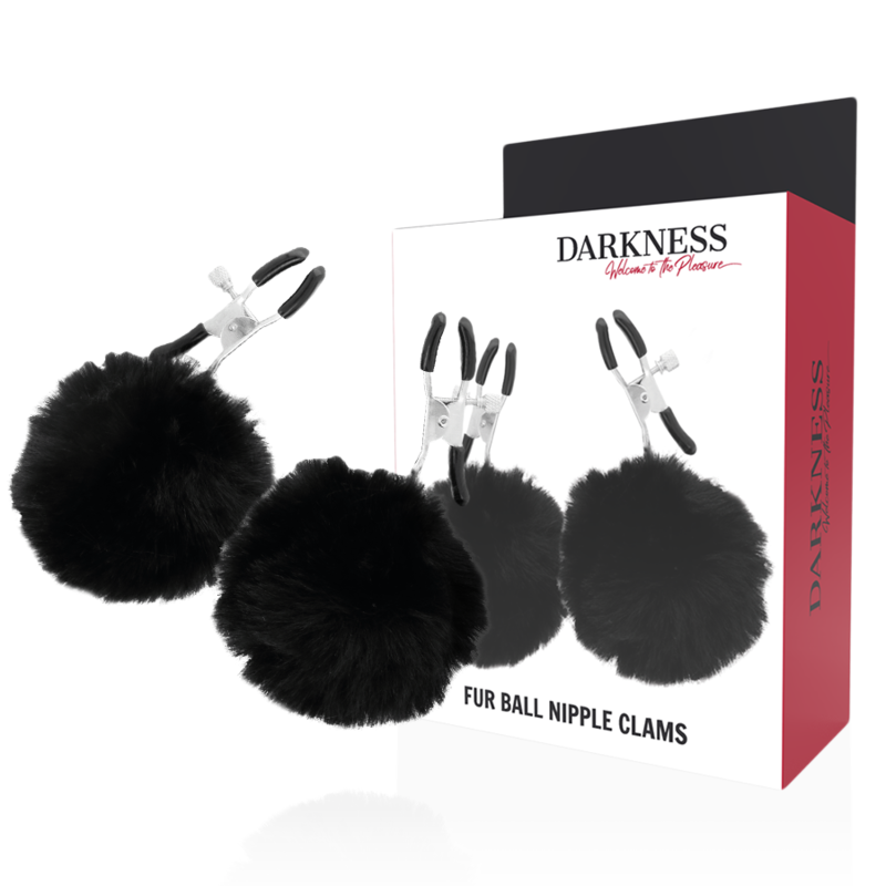 DARKNESS SENSATIONS Pinces À Tétons Pom Poms 1 - Aura Intime