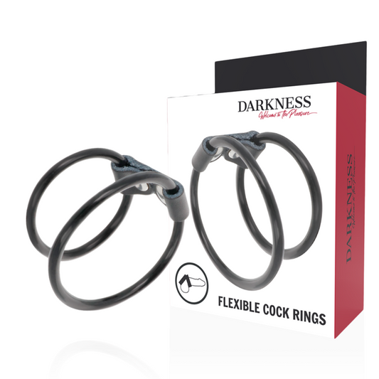 DARKNESS SENSATIONS ANNEAU PÉNIS DOUBLE FLEXIBLE - Aura Intime