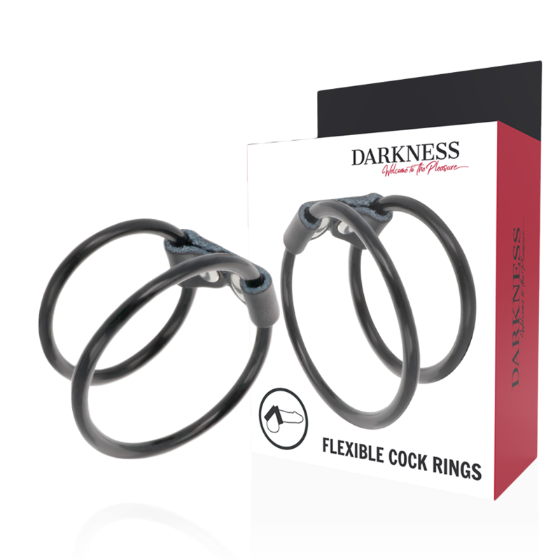 DARKNESS SENSATIONS ANNEAU PÉNIS DOUBLE FLEXIBLE - Aura Intime