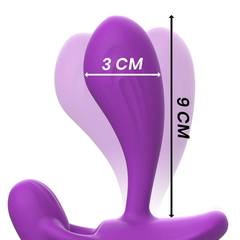 INTENSE ANAL TOYS Télécommande Anal Shelly Plug Violet — vue arrière