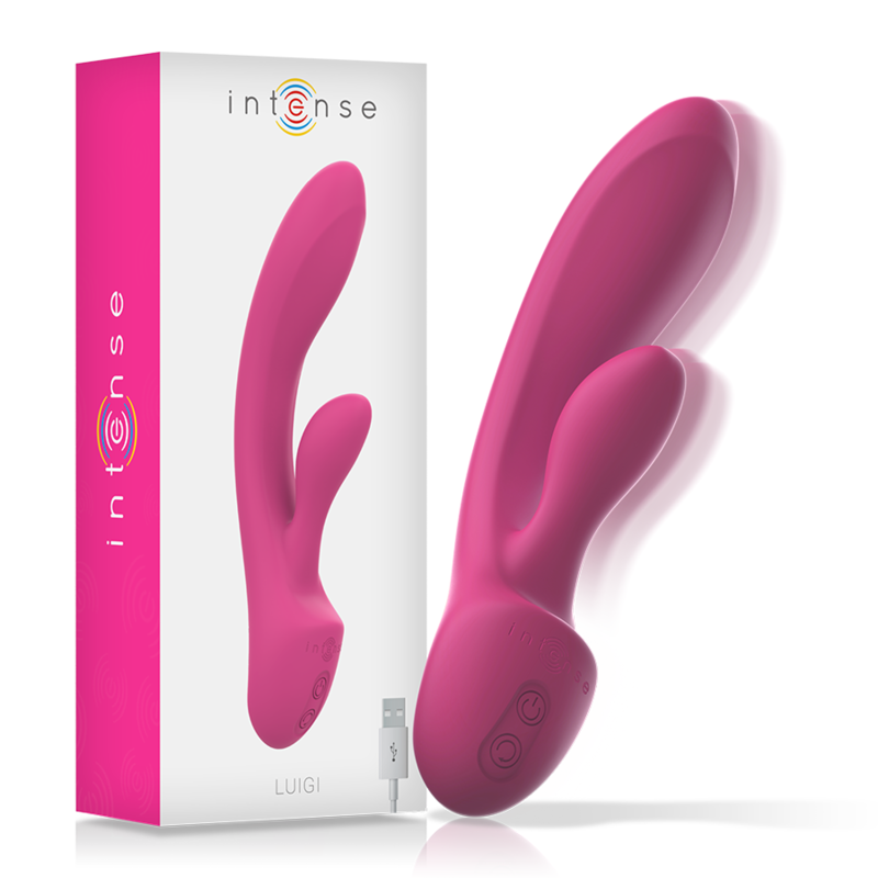 INTENSE HIGH TECH Vibrateur Luigi Rabbit Silicone Liquide Rose - Aura Intime