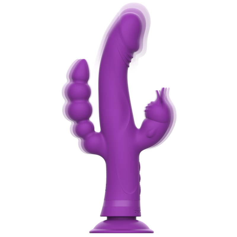 INTENSE HIGH TECH Vibrateur Silicone Casanova Rabbit Triple Moteur Violet — vue détaillée