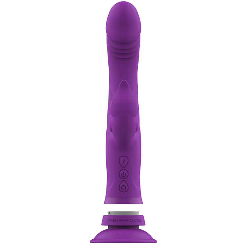 INTENSE HIGH TECH Vibrateur Silicone Casanova Rabbit Triple Moteur Violet — accessoires inclus