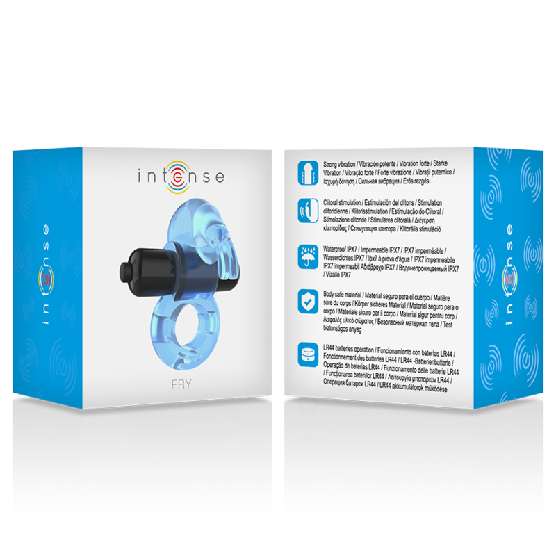INTENSE FOR HIM Anneau Vibrant Bleu Fry — accessoires inclus
