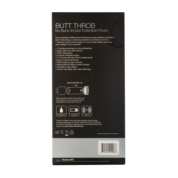 ROCKS-OFF Stimulateur Butt Throb P-Point 7 Vitesses Noir — vue alternative