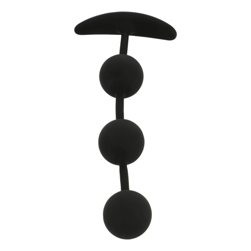 BLACK&SILVER Chapelet Anal Harry 3 Sphères Silicone 14 Cm — vue arrière