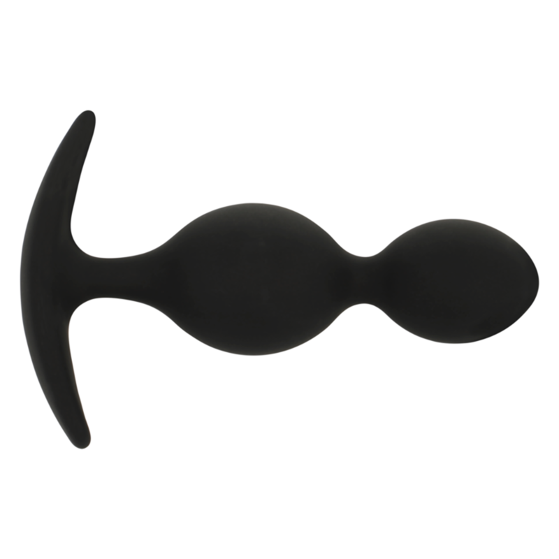 BLACK&SILVER Plug Orson Silicone 2 Ondes Anal 9 Cm — vue arrière