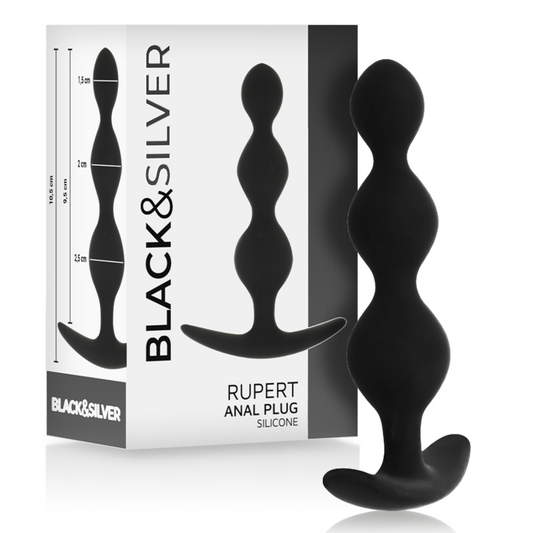 BLACK&SILVER Chaîne À Billes Anal Rupert 10 Cm - Aura Intime