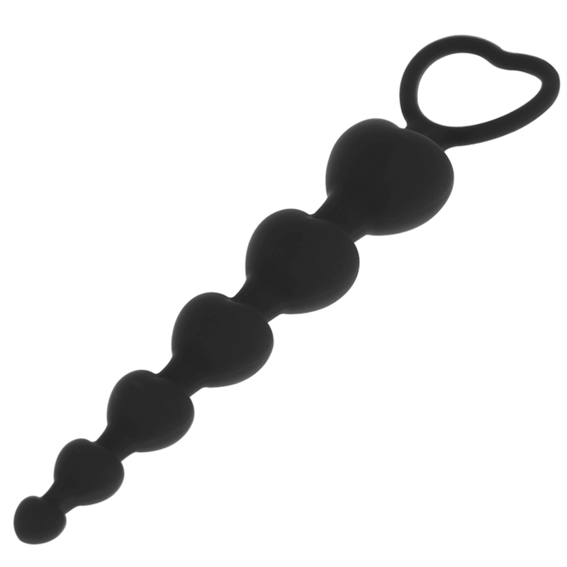 BLACK&SILVER Chaîne Coeurs Anal Mila 18 Cm — vue détaillée