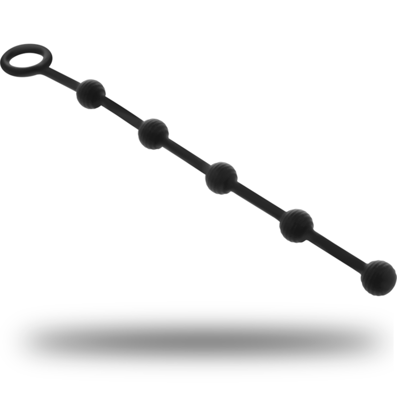 BLACK&SILVER Chapelet Anal Korg Silicone Initiation 21 Cm — vue détaillée