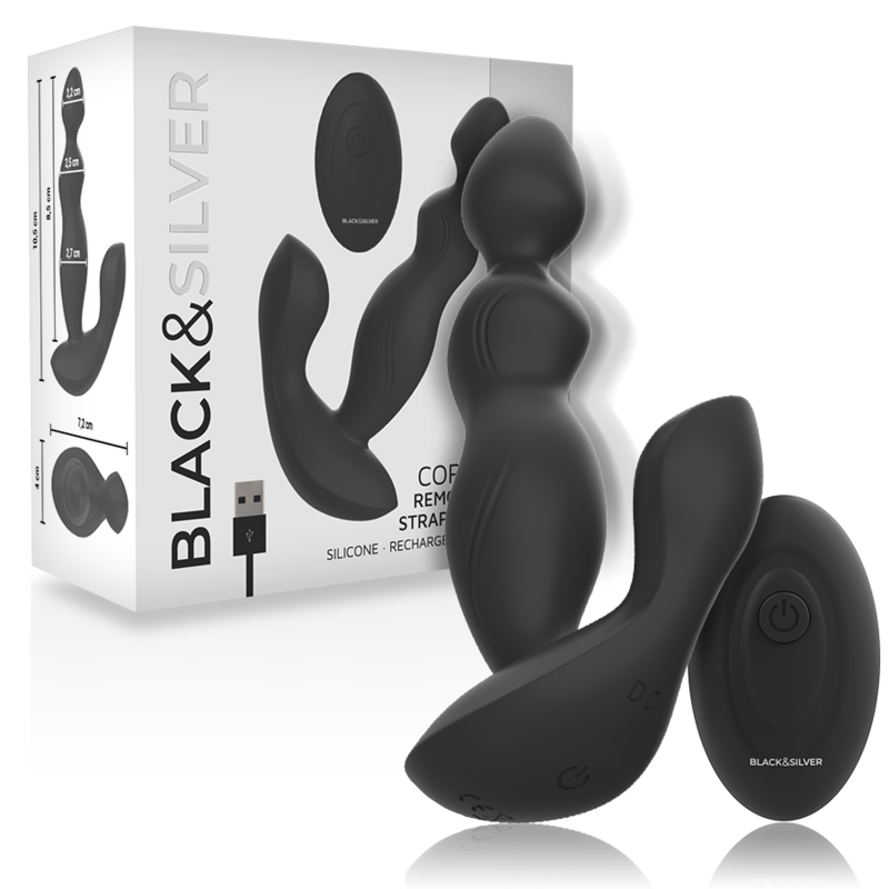 BLACK&SILVER Télécommande Silicone Plug Anal Cora - Aura Intime