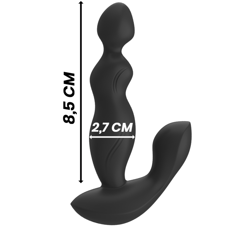 BLACK&SILVER Télécommande Silicone Plug Anal Cora — vue arrière