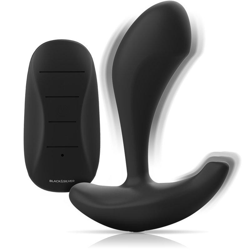 BLACK&SILVER Télécommande Silicone Plug Anal Dwayne — vue alternative