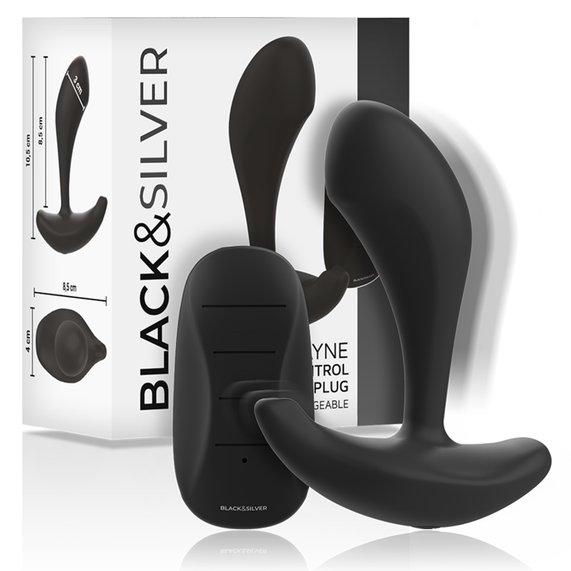 BLACK&SILVER Télécommande Silicone Plug Anal Dwayne - Aura Intime