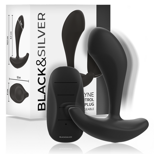 BLACK&SILVER Télécommande Silicone Plug Anal Dwayne - Aura Intime