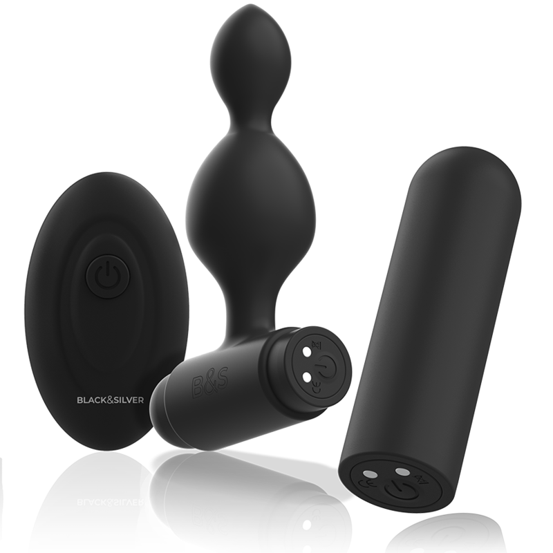 BLACK&SILVER Tucker Petite Télécommande Plug Anal Silicone — vue arrière