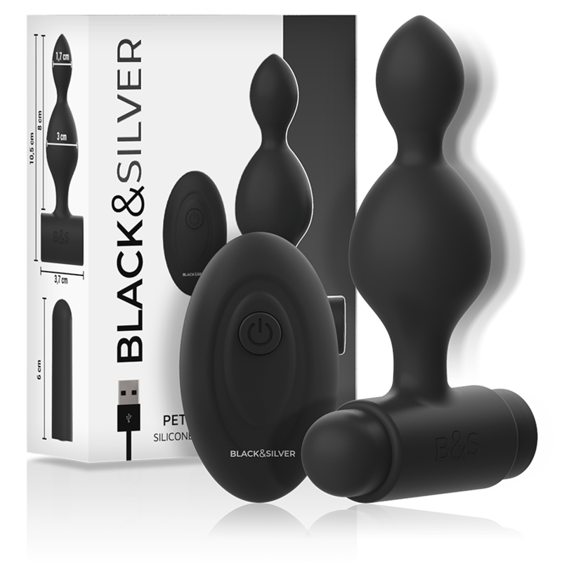 BLACK&SILVER Tucker Petite Télécommande Plug Anal Silicone - Aura Intime