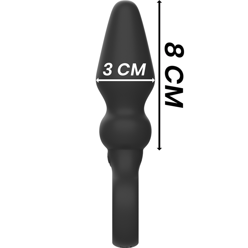 BLACK&SILVER Puissant Plug Anal Silicone Ozzy — vue arrière