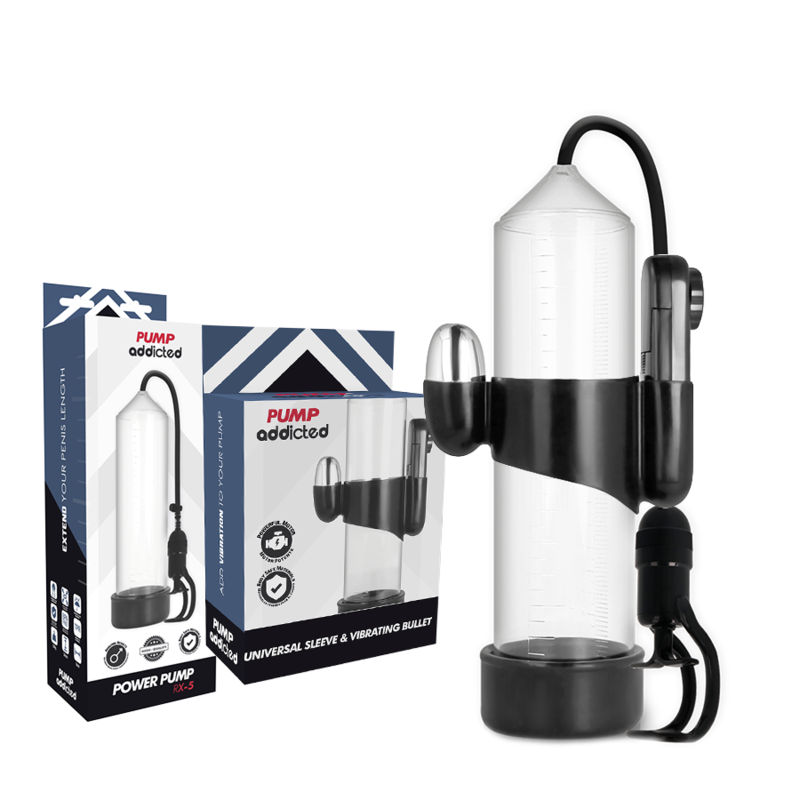 PUMP ADDICTED Vibrateur Transparent Rx5 — vue détaillée