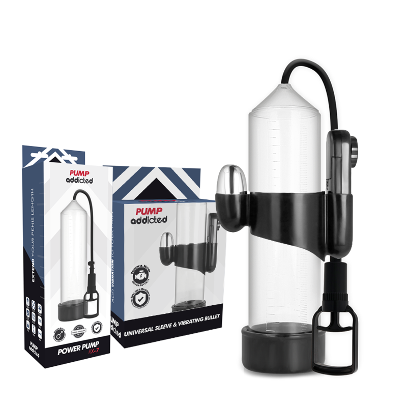PUMP ADDICTED Vibrateur Transparent Rx7 — vue détaillée