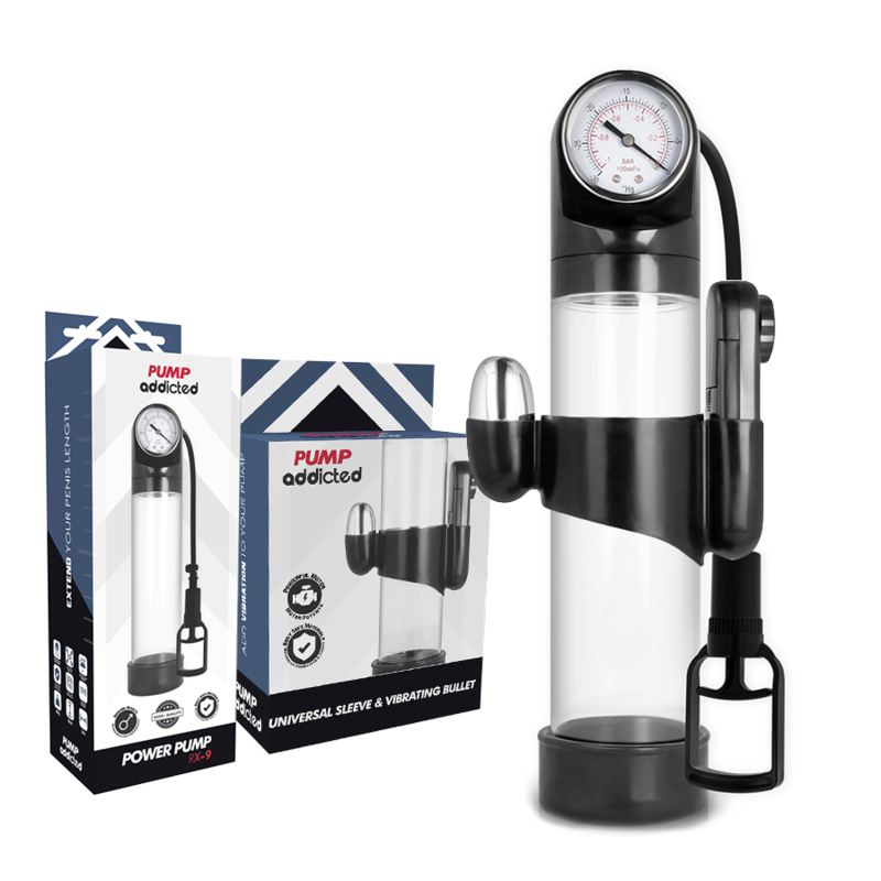 PUMP ADDICTED Vibrateur Transparent Rx9 — vue détaillée