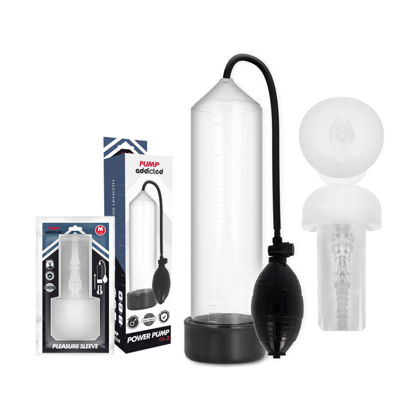 PUMP ADDICTED Rx3 Transparent Manchon Plaisir — vue détaillée