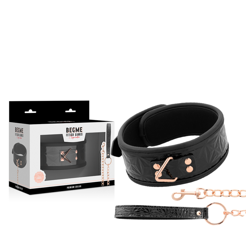 BEGME BLACK EDITION Black Edition Premium Collier Cuir Vegan — vue détaillée