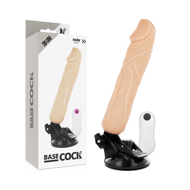 BASECOCK Vibrateur Réaliste Télécommande Naturel 20 Cm -O- 4 Cm - Aura Intime