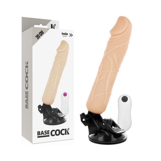 BASECOCK Vibrateur Réaliste Télécommande Naturel 20 Cm -O- 4 Cm - Aura Intime