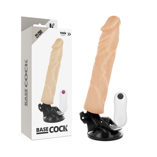 BASECOCK Vibrateur Réaliste Télécommande Naturel 21 Cm -O- 4 Cm - Aura Intime