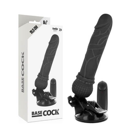 BASECOCK Vibrateur Réaliste Télécommande Noir 19.5 Cm -O- 4 Cm - Aura Intime