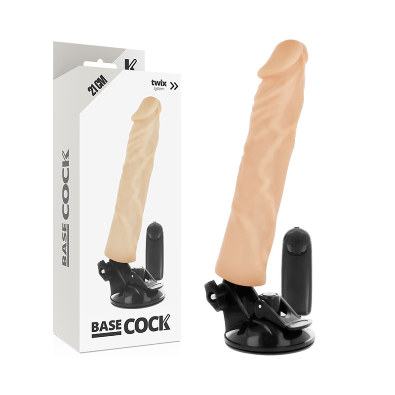 BASECOCK Vibrateur Réaliste Télécommande Naturel 21 Cm -O- 4 Cm - Aura Intime