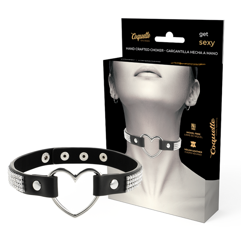 COQUETTE ACCESSORIES Ras Cou Cuir Vegan Coeur - Aura Intime