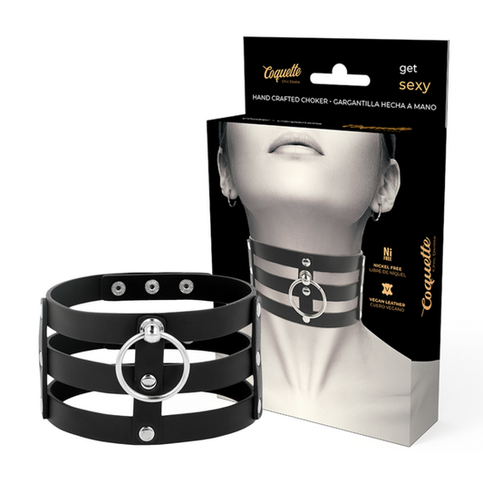 COQUETTE ACCESSORIES Ras Cou Cuir Végan Style Fétiche - Aura Intime