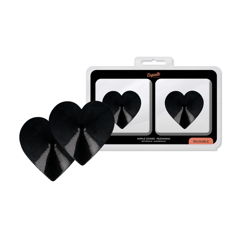 COQUETTE ACCESSORIES Cache-Malin Coeurs Noir - Aura Intime
