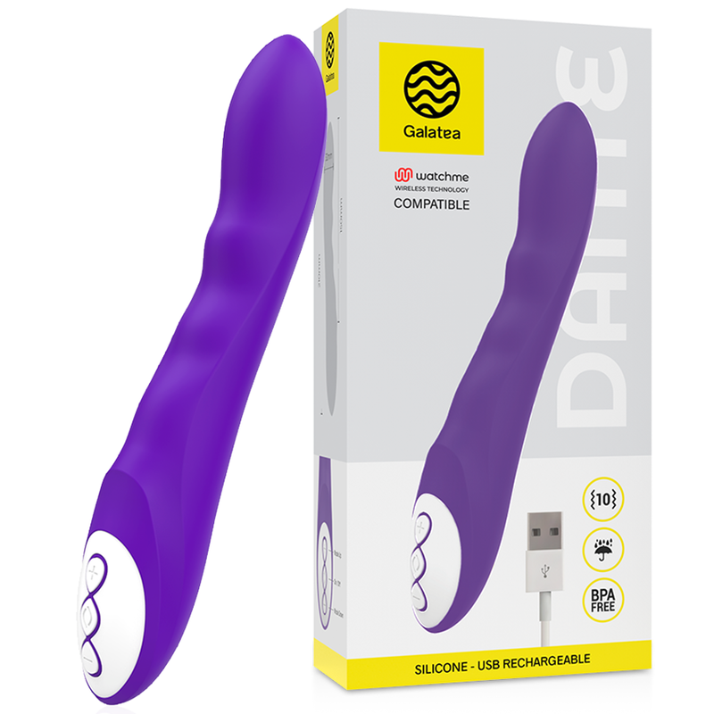 GALATEA Dante Vibromasseur Violet + Télécommande Watchme — vue détaillée