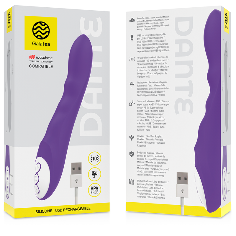 GALATEA Dante Vibromasseur Violet + Télécommande Watchme — vue alternative