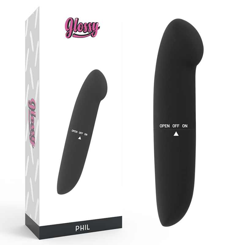 GLOSSY Vibrateur Phil Noir - Aura Intime