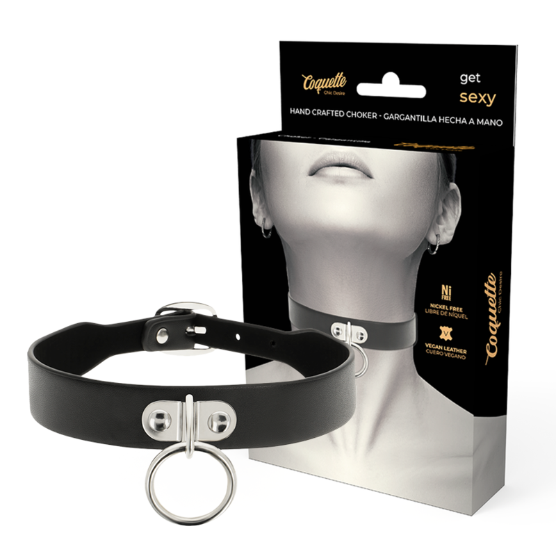 COQUETTE ACCESSORIES Collier Cuir Vegan Femme Accessoire Fétiche - Aura Intime