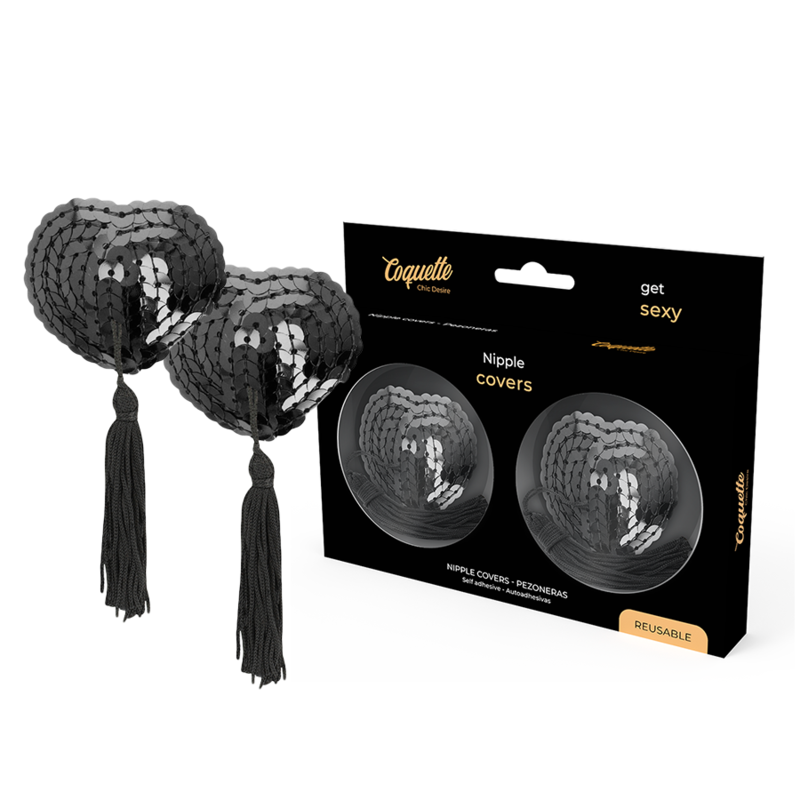 COQUETTE ACCESSORIES Cache-Malins Paillettes Noires - Aura Intime
